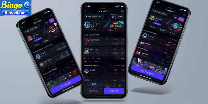 Mobile-friendly esports betting platform showing live odds