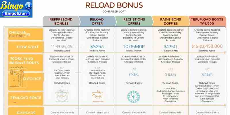 Reload Bonus Comparison Chart
